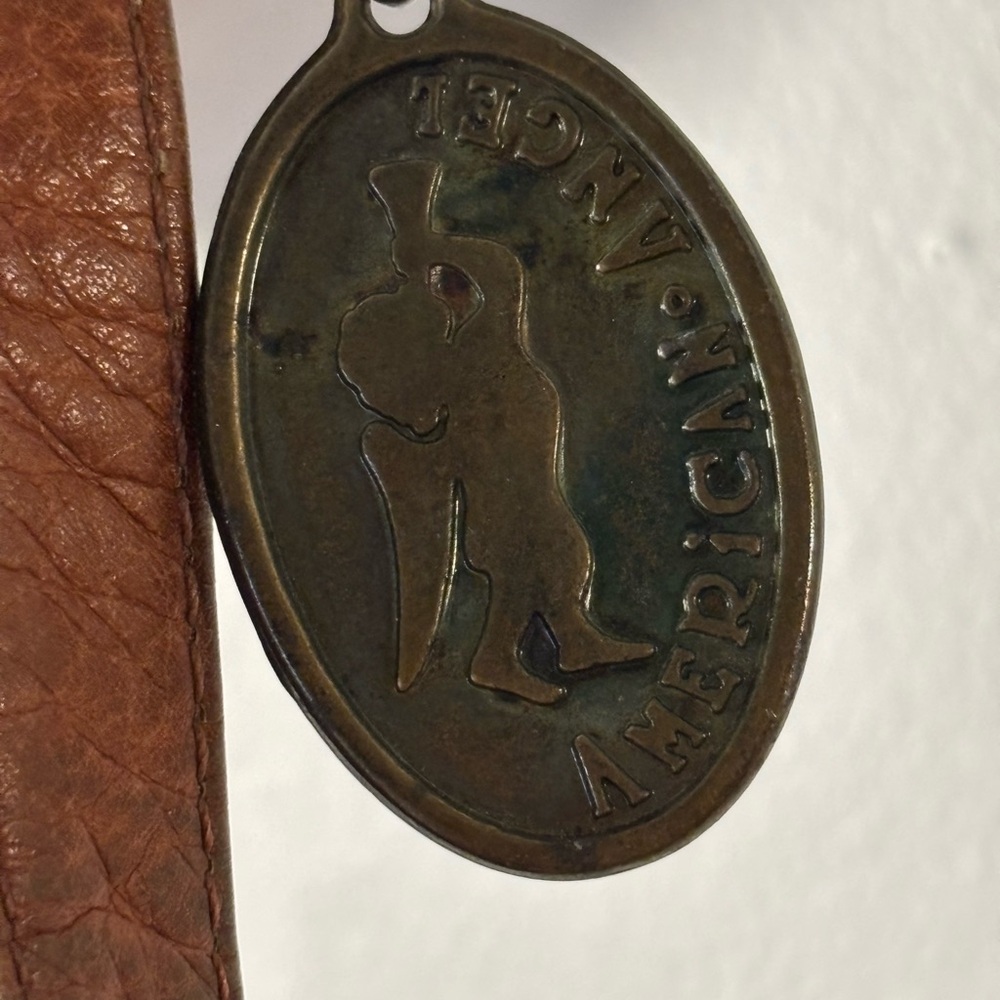 American Angel - Vintage 90s Leather Crossbody Purse - Picture 5 of 8